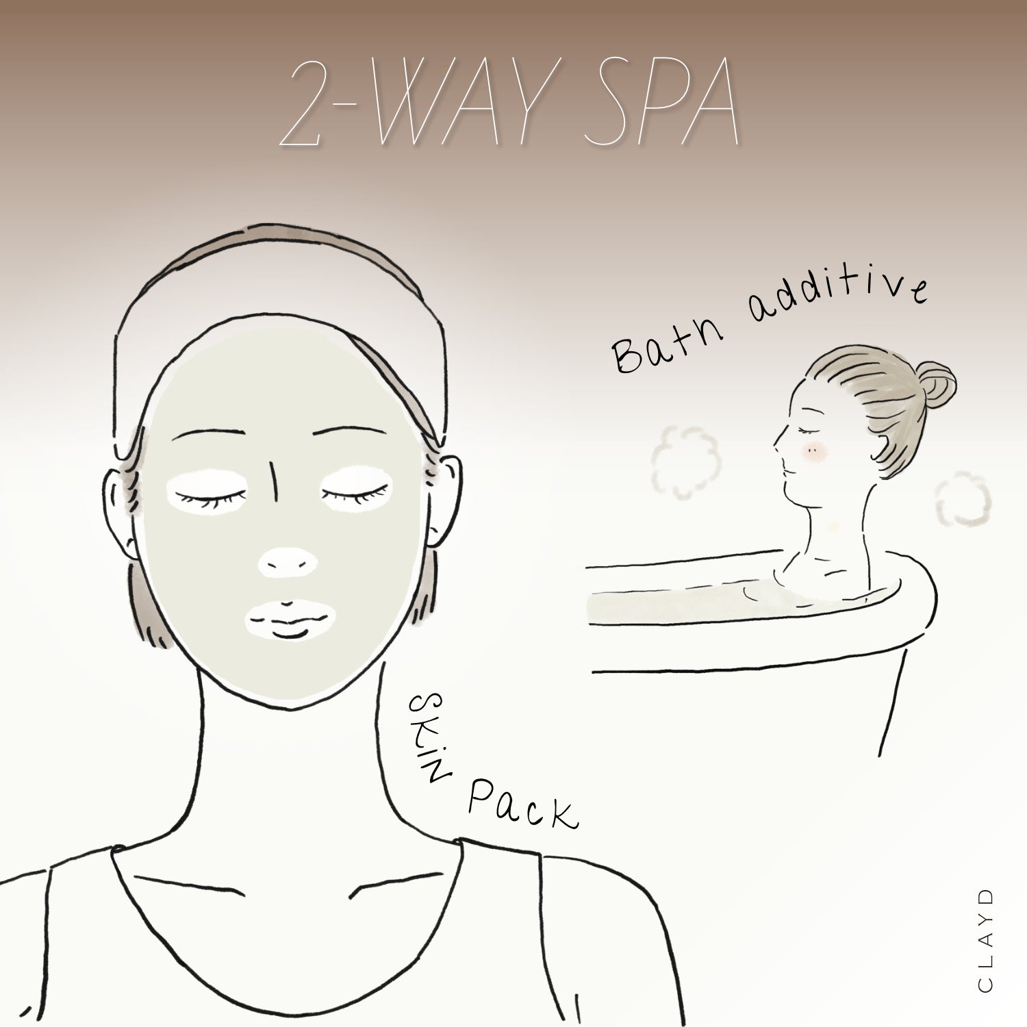 Clay spa experience bath additive and clay face mask